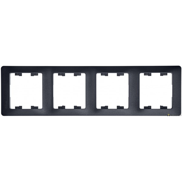 Рамка четырехместная Schneider Electric Glossa GSL000704 антрацит