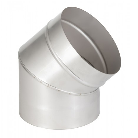 Колено для дымохода нержавеющая сталь Eco Flue 1 мм D150 мм угол 135 градусов