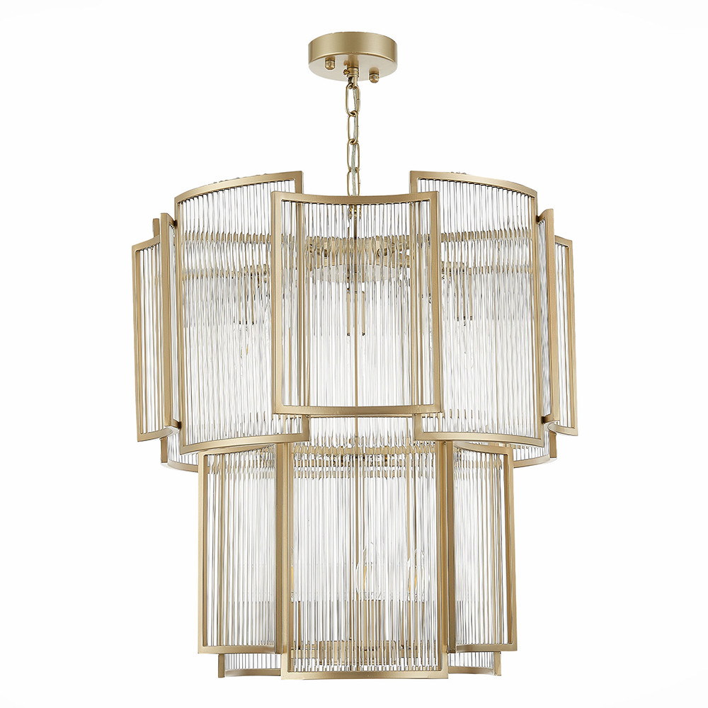 Люстра подвесная ST Luce Cosenza SL1234.203.08 шампань прозрачный E14 8х60W