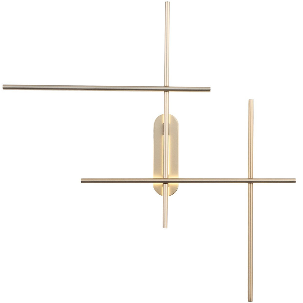 Светильник настенный ST Luce Basoni SL394.201.04 матовое золото белый LED 4х9W 4000K