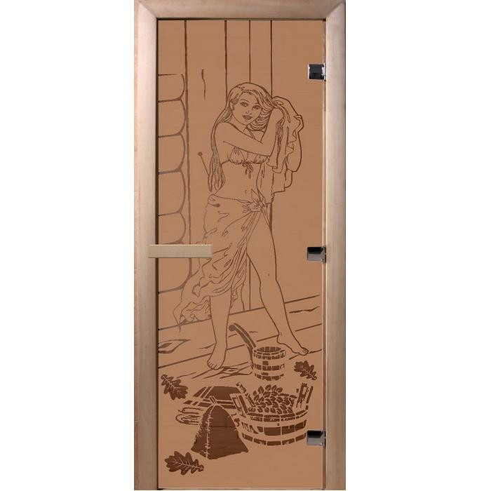 Дверь для бани Doorwood DW00089 700х1900 мм бронза матовая Дженифер