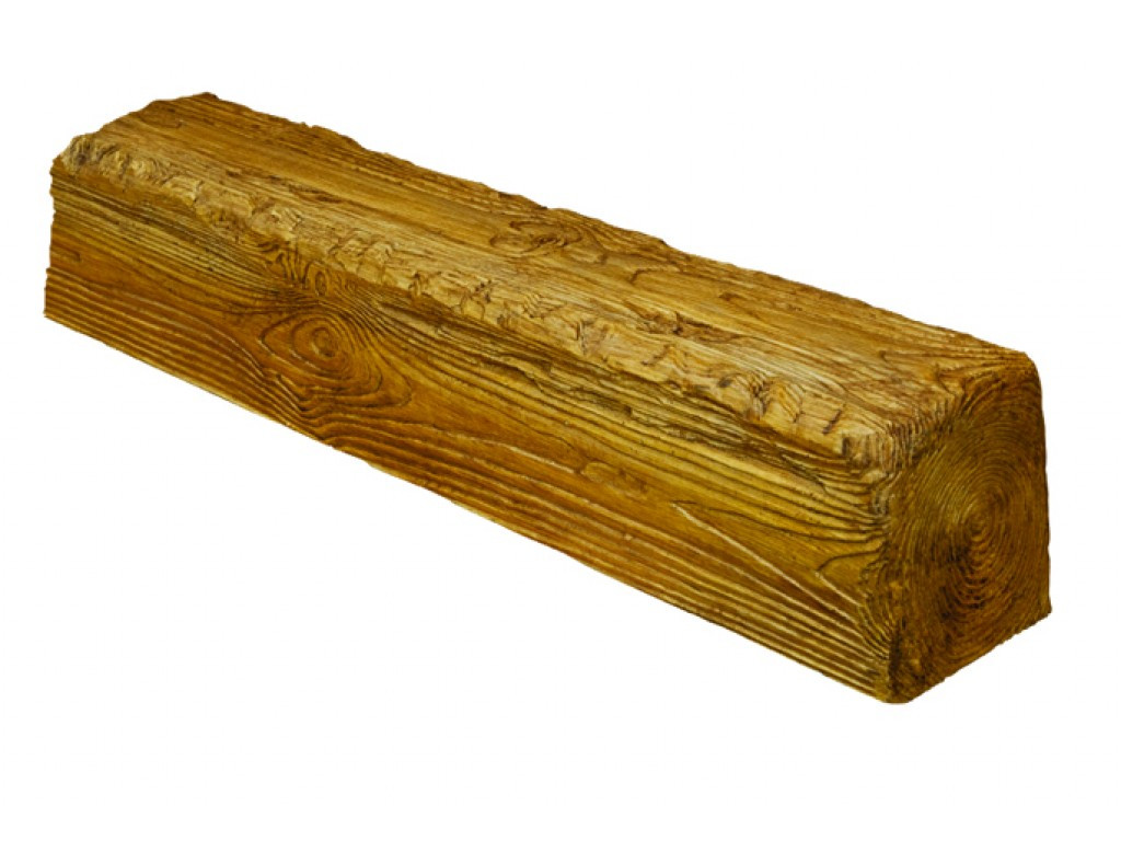 Балка декоративная из полиуретана Fabello Decor Рустик EQ 007 светлая 2000х90х60 мм