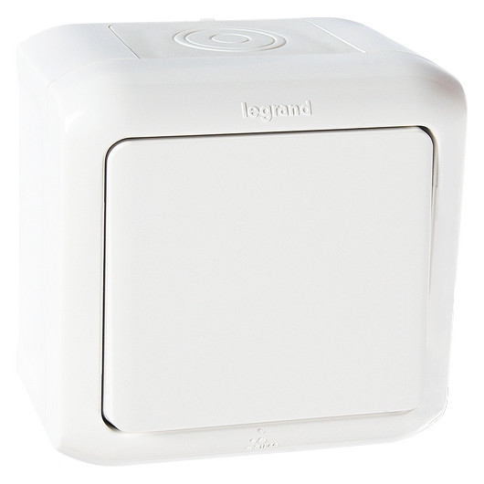 Выключатель Legrand Quteo 782300 IP 44 одноклавишный белый