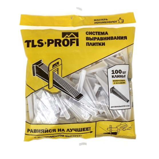 Система выравнивания плитки TLS-Profi TLSZA072022 Клин 100 шт