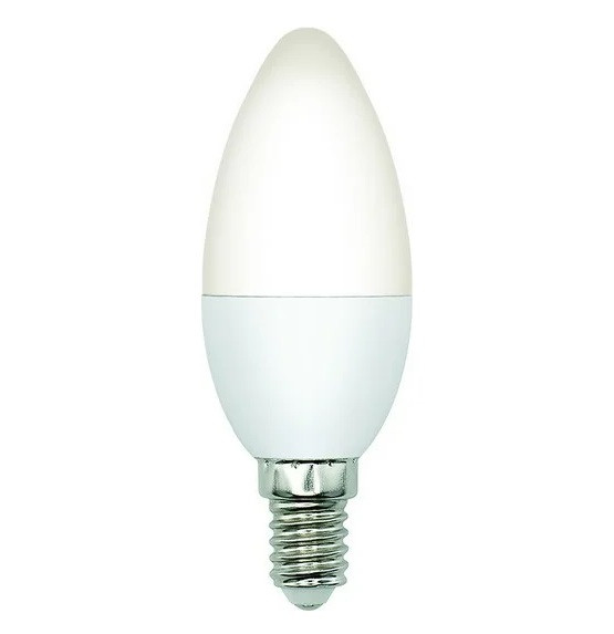 Лампа светодиодная Volpe LED-C37-7W/4000K/E14/FR/SLS свеча Е14 7Вт 4000K