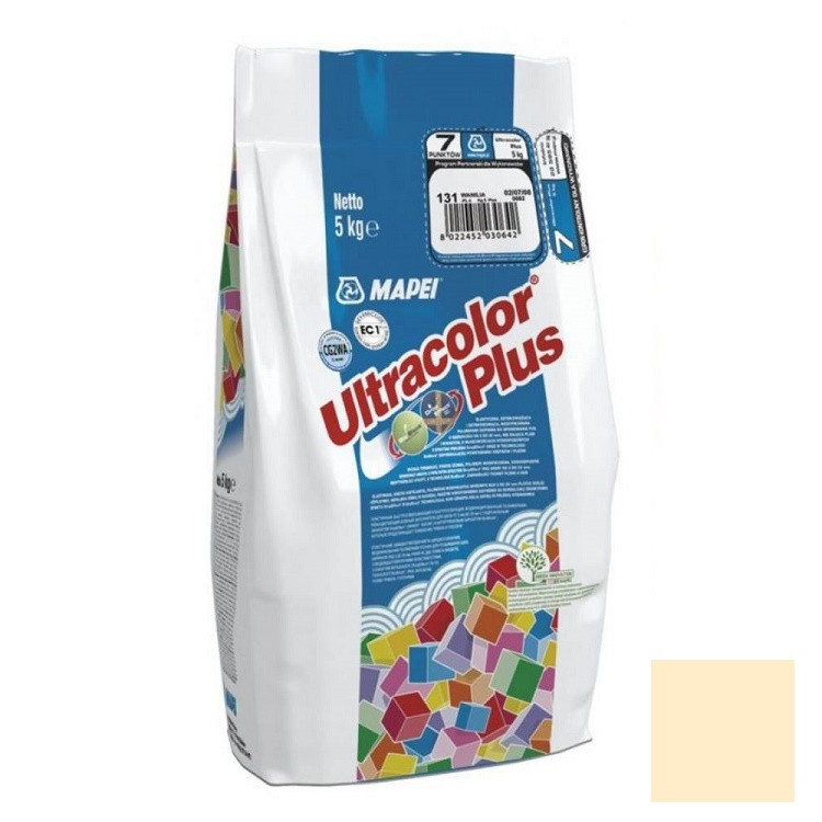 Затирка цементная Mapei Ultracolor Plus №131 ваниль 5 кг