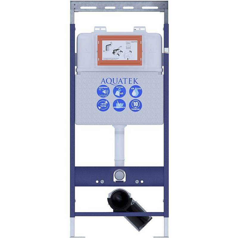 Инсталляция для подвесного унитаза Aquatek Easy Fix 51 INS-0000009 со звукоизоляционной прокладкой 1130х510х100 мм