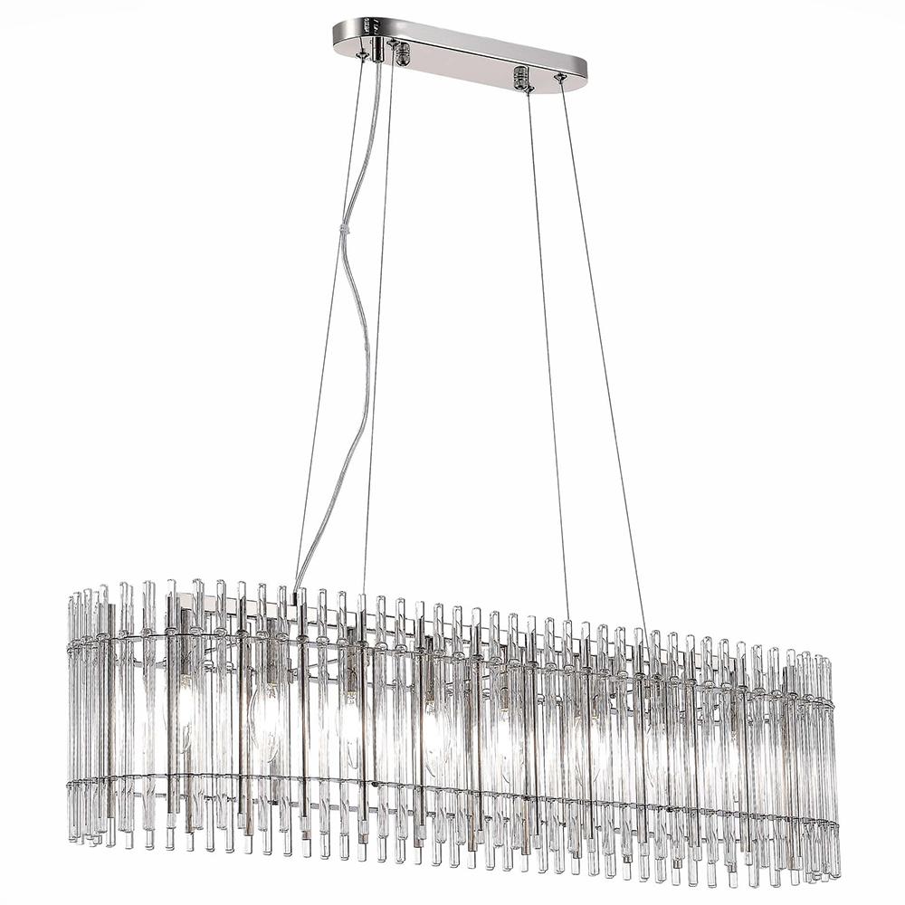 Люстра подвесная ST Luce Epica SL1656.113.08 никель прозрачный E14 8х40W
