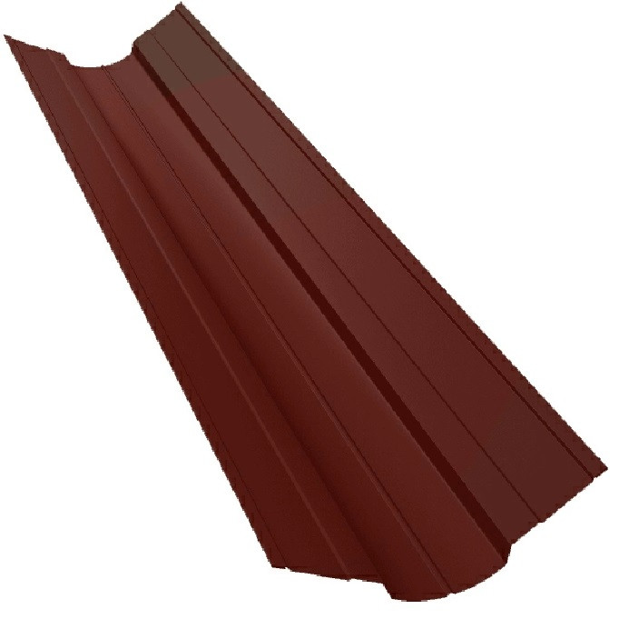 Ендова верхняя фигурная Grand Line Satin Ral 3009 100х100 мм резка