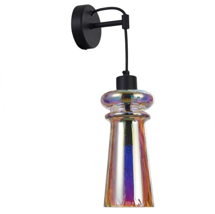 Бра Odeon Light Pasti Modern ODL23 301 4967/1W E14 1x40W матовый черный/разноцветный