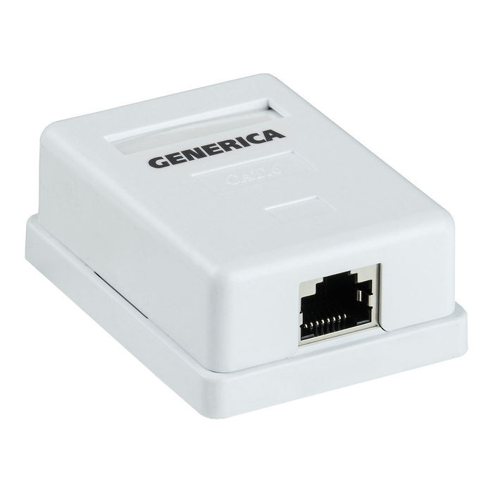 Розетка информационная IEK Generica RJ45 кат. 5Е FTP CS2-1C5EF-12-G белая