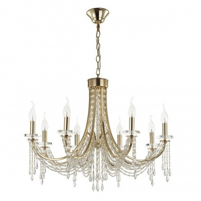 Люстра Odeon Light Capel Classic ODL24 537 5063/8 E14 8x40W золото/прозрачный