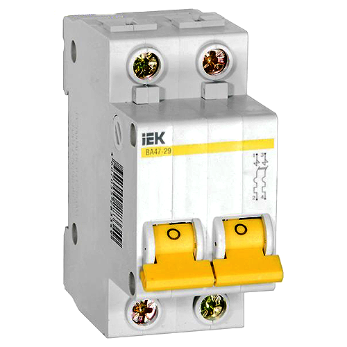 Автоматический выключатель IEK ВА47-29 2Р 2А С