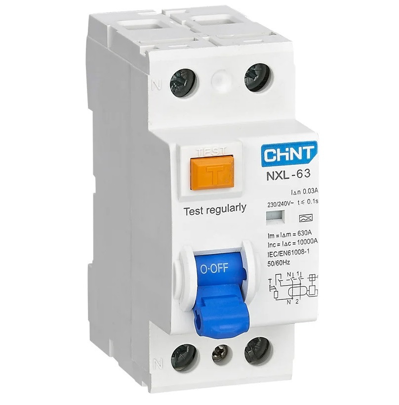 Выключатель дифференциального тока Chint NXL-63 (R) 280715 2п 16А 30мА A 6кА