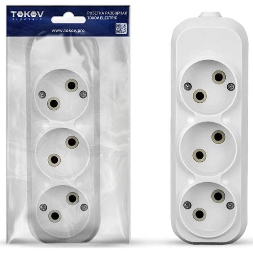 Колодка удлинителя Tokov Electric TKE-C01-KU3 без заземления 10А