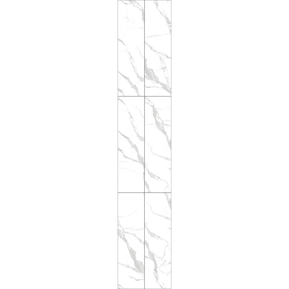 Панель стеновая ПВХ Панельпласт Ultra Marble Silver straight 2700х250х8 мм