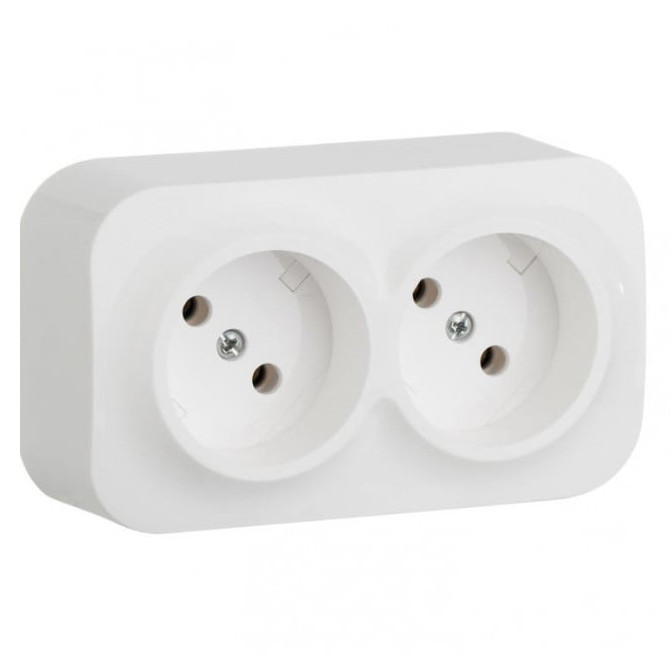 Розетка Schneider Electric Quteo 782231 двухместная белая