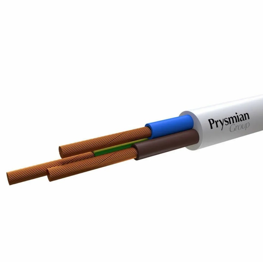 Провод силовой РЭК-PRYSMIAN ПВС 3х1,5 0,38кВ белый