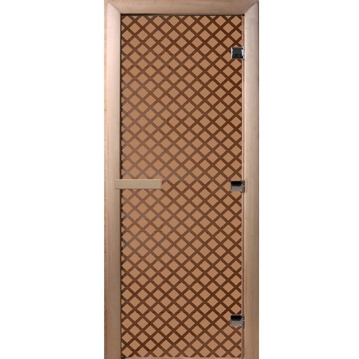 Дверь для бани Doorwood DW00105 700х1900 мм бронзовая матовая Мираж