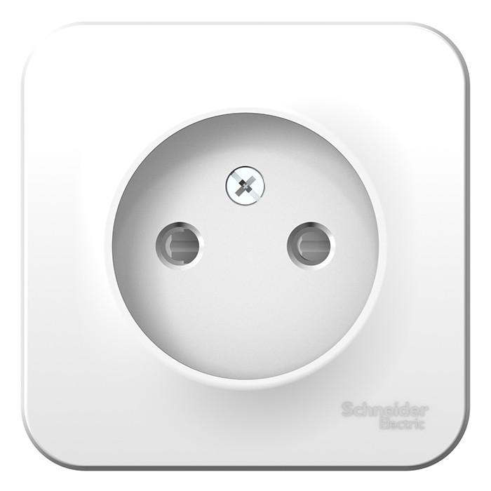 Розетка Schneider Electric Blanca BLNRA001111 одноместная с защитными шторками и изолирующей пластиной белая