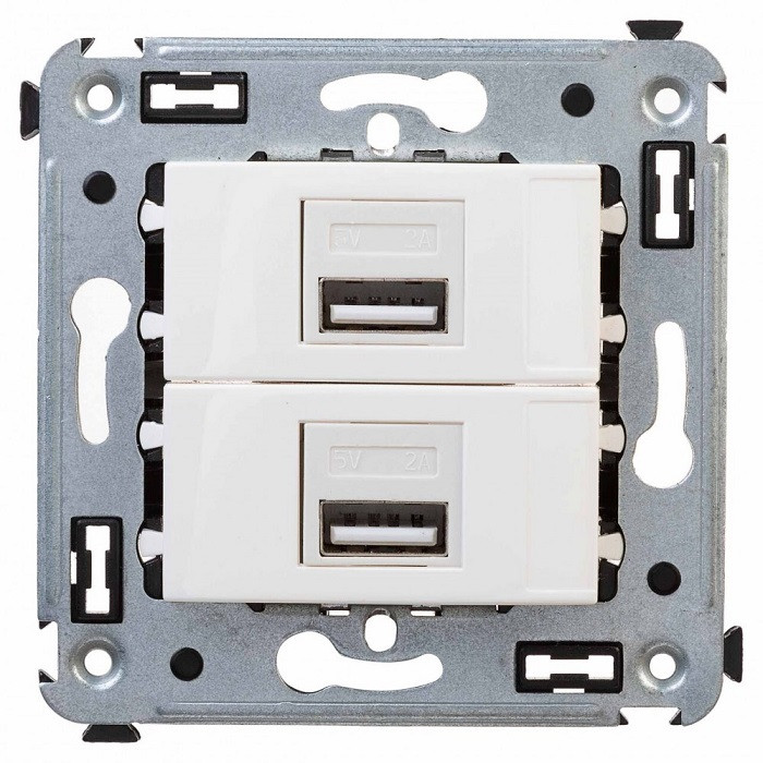 Устройство зарядное USB DKC 4400543 Avanti Белое облако