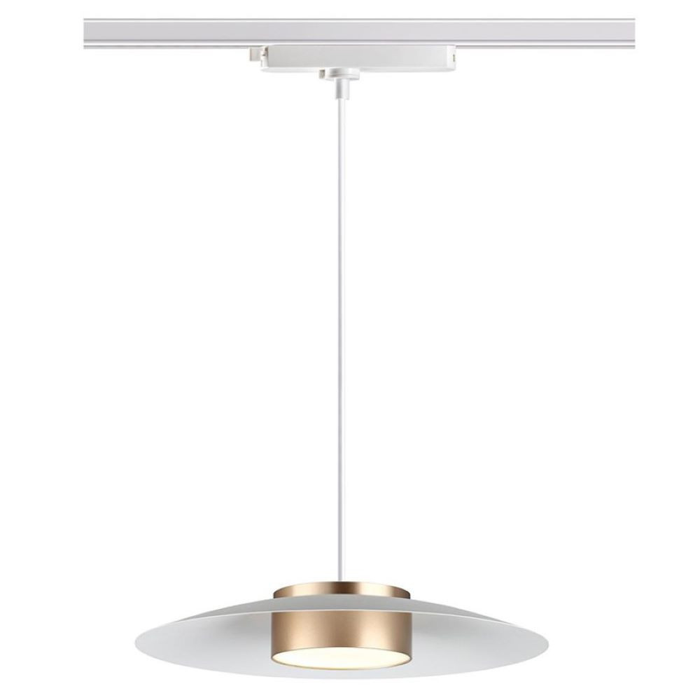 Светильник трековый светодиодный Novotech Pilz Port NT22 089 358896 IP20 LED 4000К 18W 220-240V белый/золотой