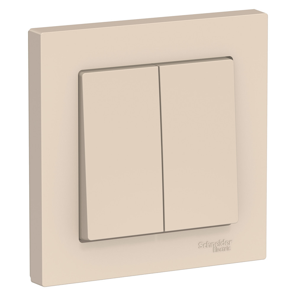 Выключатель Schneider Electric AtlasDesign ATN000252 двухклавишный бежевый