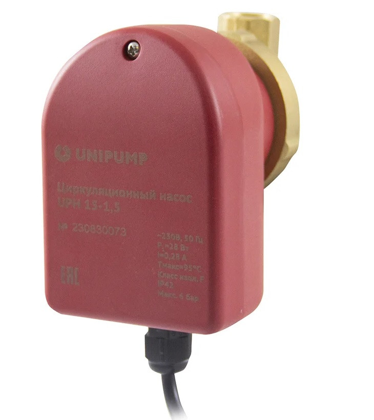Насос циркуляционный с мокрым ротором Unipump для ГВС UPH 15-1.5 PN6