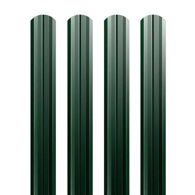 Штакетник М-образный Grand Line РЕ 0,45 фигурный Ral 6005 резка