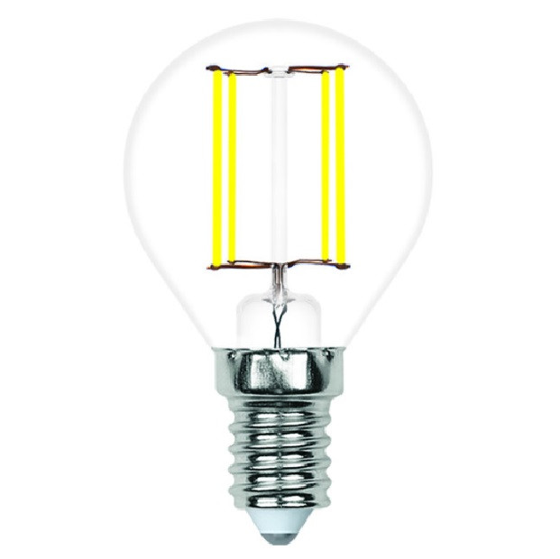 Лампа светодиодная Volpe LED-G45-6W/3000K/E14/CL/SLF шар Е14 6Вт 3000K