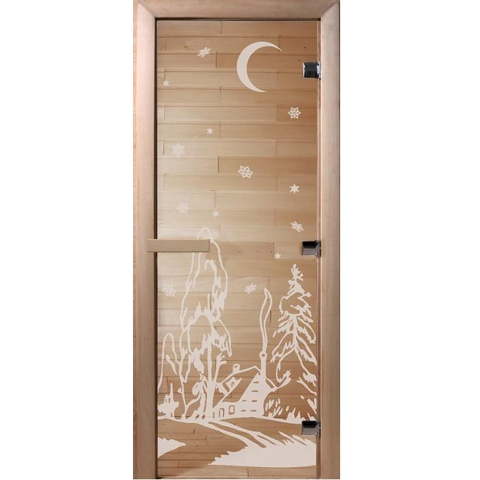 Дверь для сауны стеклянная Doorwood DW01321 Зима прозрачная 700х1900 мм