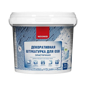 Штукатурка декоративная для плит Osb neomid, шуба, розовый, 6 кг