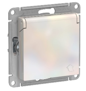 Механизм одноместной розетки Schneider Electric AtlasDesign ATN000446 жемчуг