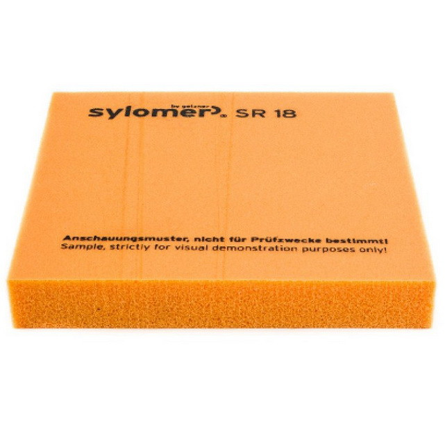 Виброизолирующий эластомер Sylomer SR 18 оранжевый 1200х1500х25 мм