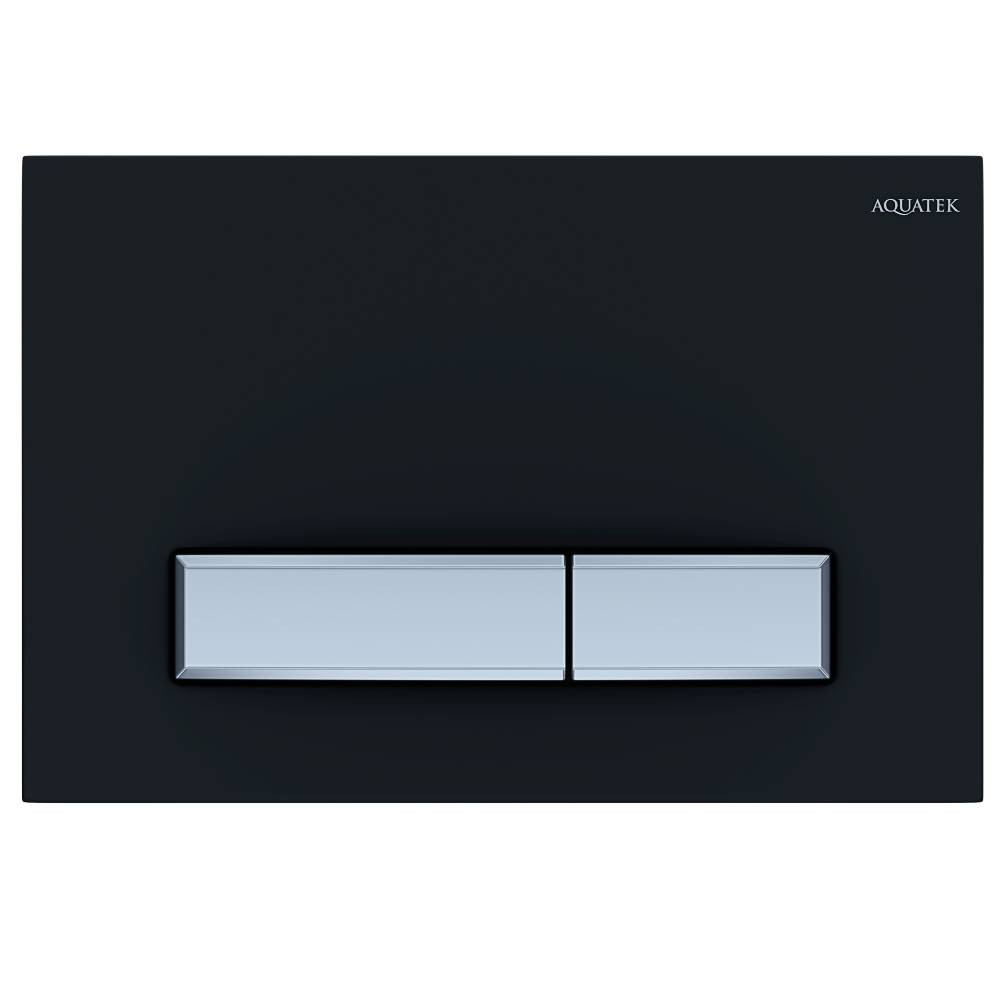 Клавиша смыва Aquatek KDI-0000031 009D-2 Slim матовая черная/хром