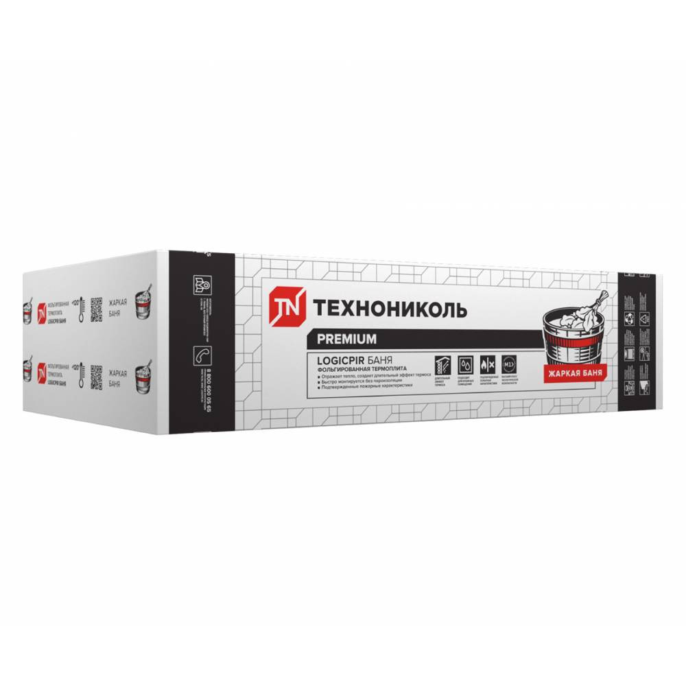 Теплоизоляция Технониколь Logicpir L Баня 1190х590х50 мм 5 плит в упаковке