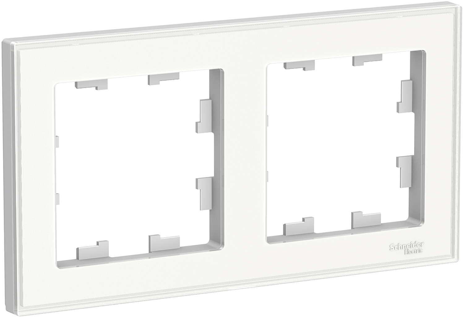 Рамка двухместная Schneider Electric AtlasDesign Art ATN200102 белая