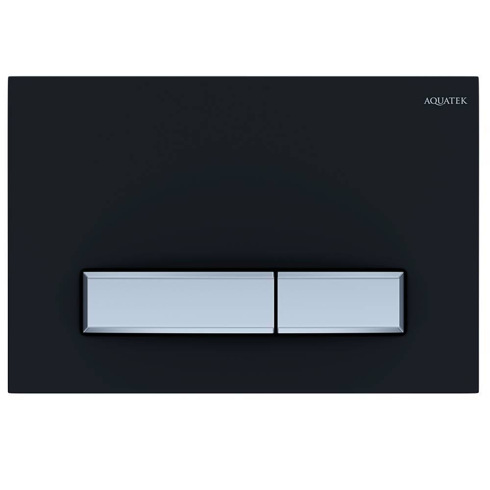 Клавиша смыва Aquatek KDI-0000026 009D-1 Slim черная матовая/никель