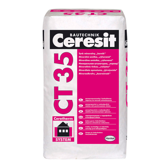 Штукатурка минеральная Ceresit CT 35 Короед белая 2,5 мм