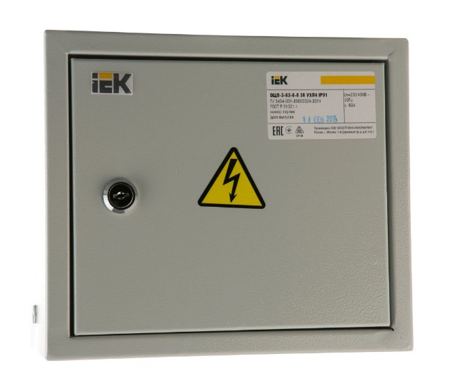Щиток распределительный IEK ОЩВ-3-63-6-0 36 на 6 модулей УХЛ4 IP31