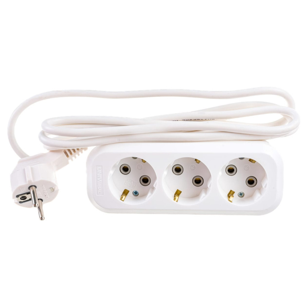 Удлинитель UNIVersal 554-02 10А IP20 У10-554 ПВС 3х0,75 2 м с заземлением