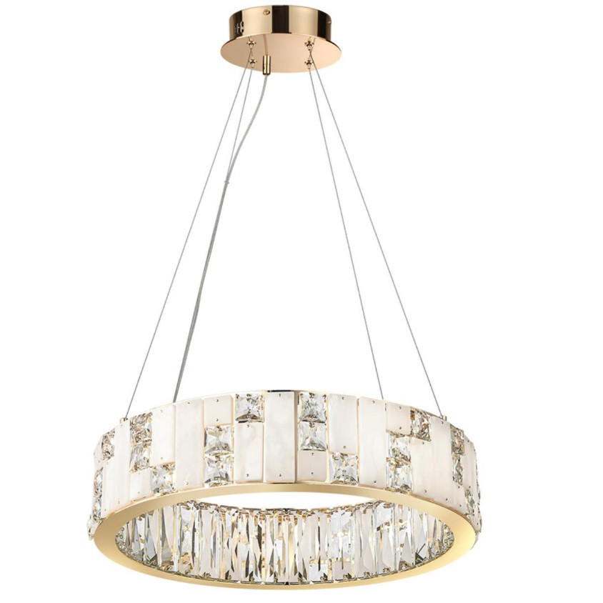 Люстра Odeon Light Crossa Hall ODL24 495 5072/60L 3700K 60W золото/прозрачный/белый