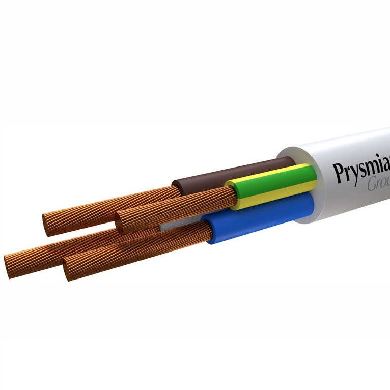 Провод силовой РЭК-PRYSMIAN ПВС 4х1,5 0,38кВ белый