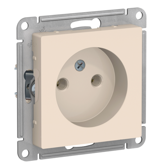 Механизм одноместной розетки Schneider Electric AtlasDesign ATN000241 бежевый