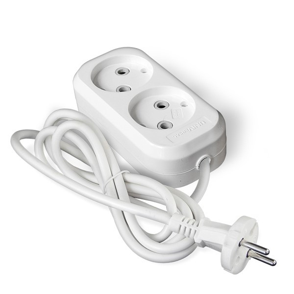 Удлинитель UNIVersal 9631961 10А IP20 Е-202 ПВС 2х0,75 3х1 5 м без заземления