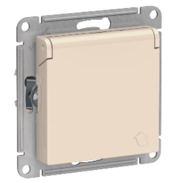 Механизм одноместной розетки Schneider Electric AtlasDesign atn000246 бежевый