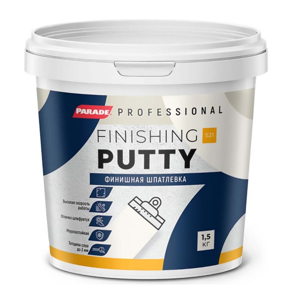 Шпатлевка акриловая Parade Professional S21 финишная 1,5 кг