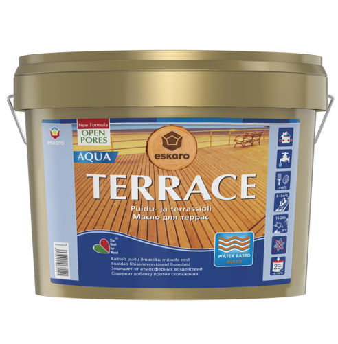 Масло для террас и фасадов Eskaro Terrace Aqua 2,7 л