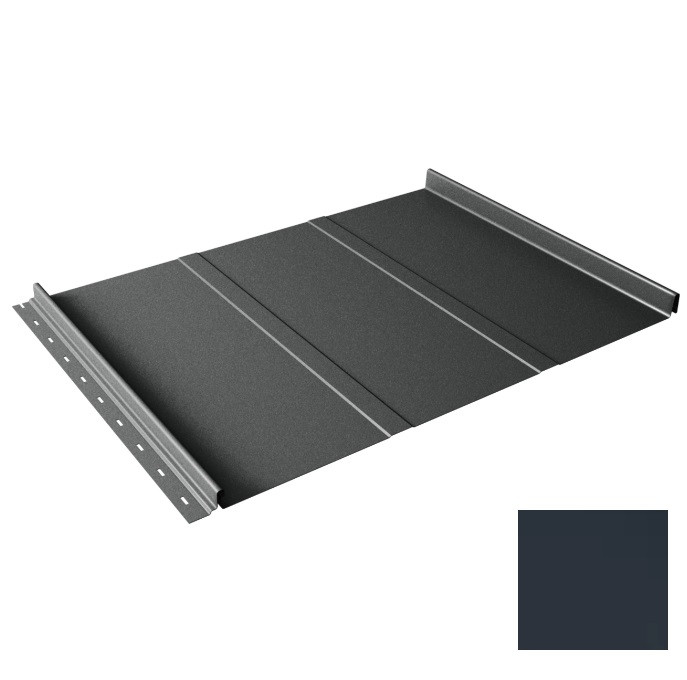 Кликфальц Line Grand Line Satin Matt TX 0,5 мм RAL 7024 графитовый серый с пленкой на замках резка