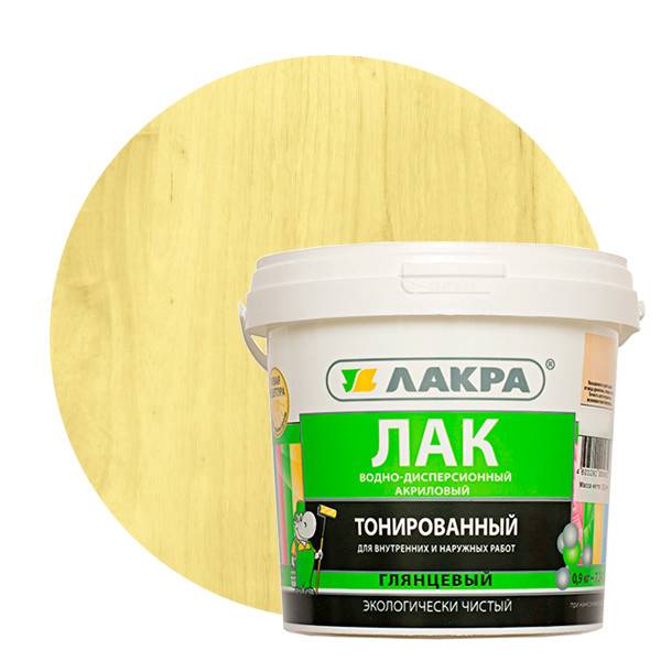 Лак акриловый тонированный Лакра с УФ-фильтром бесцветный 0,9 кг